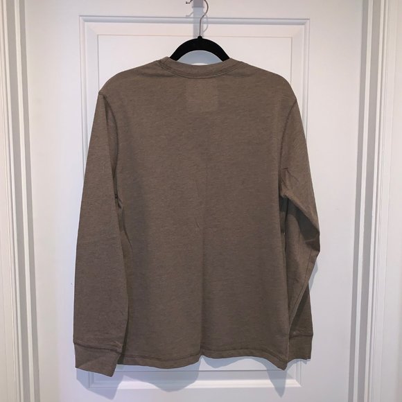 Mens M Ruff Hewn Long Sleeve Crewneck Tan Heather - Picture 3 of 7